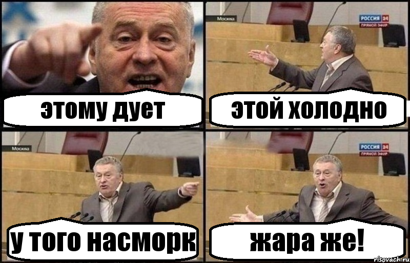 этому дует этой холодно у того насморк жара же!, Комикс Жириновский