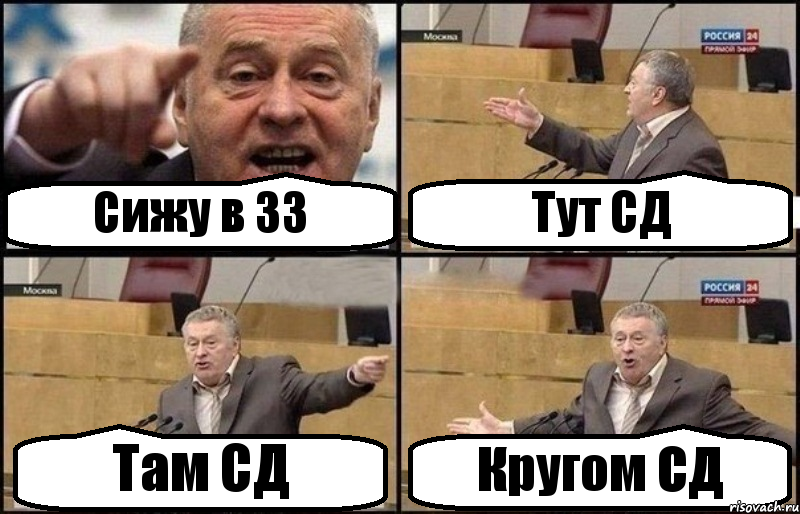 Сижу в ЗЗ Тут СД Там СД Кругом СД, Комикс Жириновский