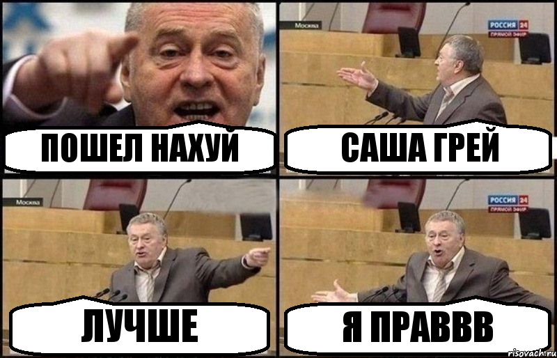 ПОШЕЛ НАХУЙ САША ГРЕЙ ЛУЧШЕ Я ПРАВВВ, Комикс Жириновский