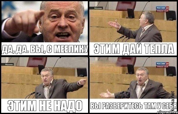 Да, да. Вы, с Меелику этим дай тепла этим не надо вы разберитесь там у себя, Комикс Жириновский