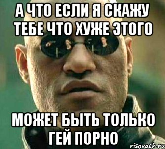 А что если я скажу тебе что хуже этого Может быть только гей порно, Мем  а что если я скажу тебе