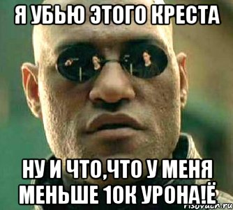 я убью этого Креста ну и что,что у меня меньше 10к урона!Ё, Мем  а что если я скажу тебе