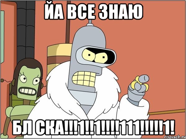 ЙА ВСЕ ЗНАЮ БЛ СКА!!!1!!1!!!!111!!!!!1!, Мем Бендер