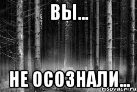 ВЫ... НЕ ОСОЗНАЛИ...