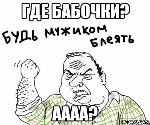 Где бабочки? Аааа?, Мем блять