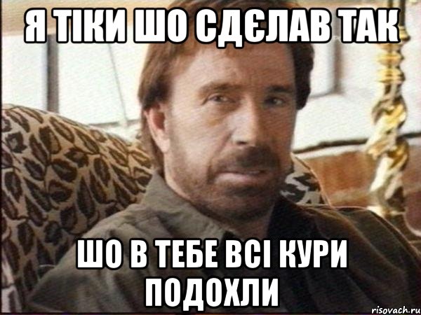 Я ТІКИ ШО СДЄЛАВ ТАК ШО В ТЕБЕ ВСІ КУРИ ПОДОХЛИ, Мем чак норрис