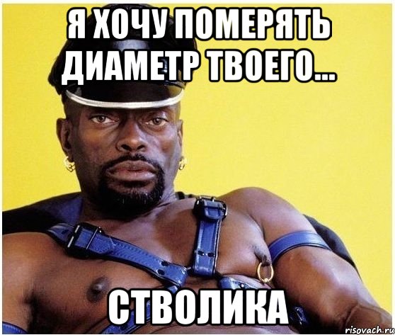 Я хочу померять диаметр твоего... СТВОЛИКА, Мем Черный властелин