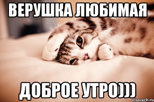 Верушка Любимая Доброе утро)))