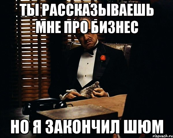 Ты рассказываешь мне про бизнес Но я закончил ШЮМ, Мем Дон Вито Корлеоне