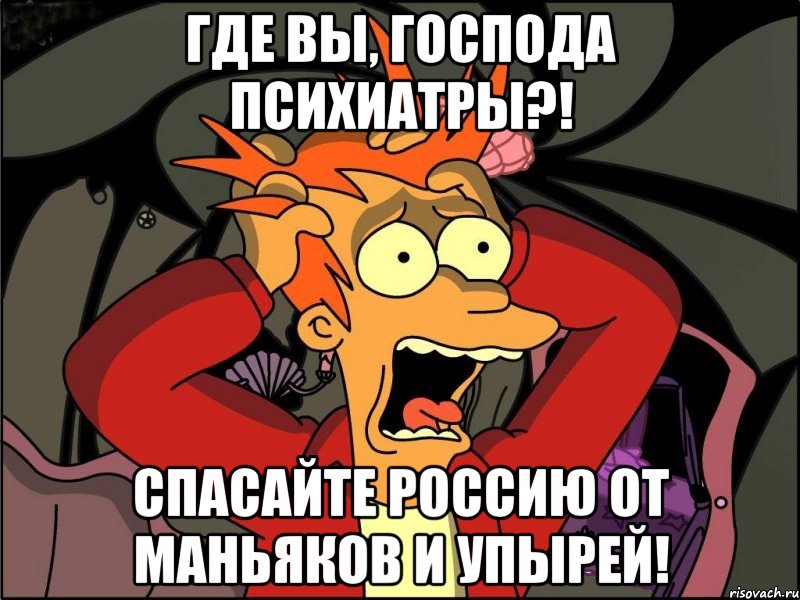 Где вы, господа психиатры?! Спасайте Россию от маньяков и упырей!, Мем Фрай в панике