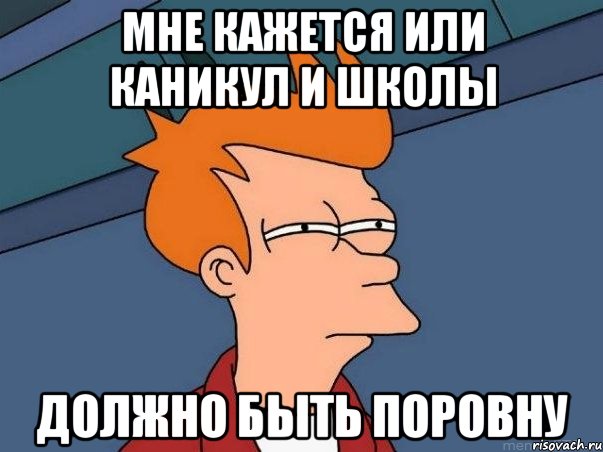 Мне кажется или каникул и школы Должно быть поровну, Мем  Фрай (мне кажется или)