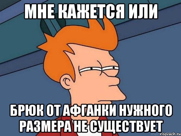 мне кажется или брюк от афганки нужного размера не существует, Мем  Фрай (мне кажется или)