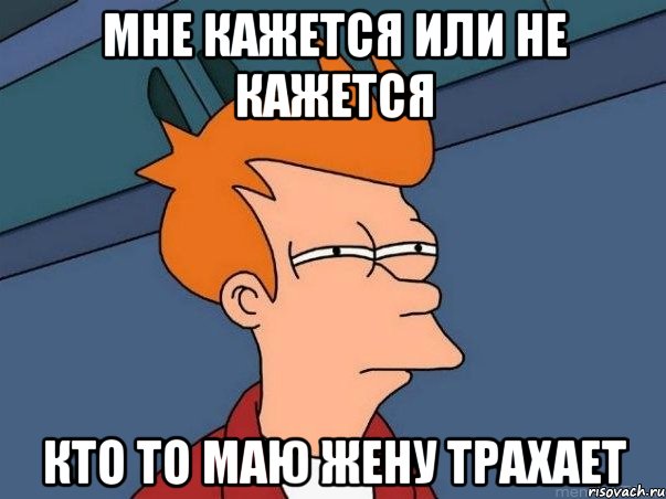 МНЕ КАЖЕТСЯ ИЛИ НЕ КАЖЕТСЯ КТО ТО МАЮ ЖЕНУ ТРАХАЕТ, Мем  Фрай (мне кажется или)
