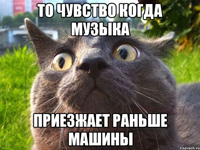 то чувство когда музыка приезжает раньше машины