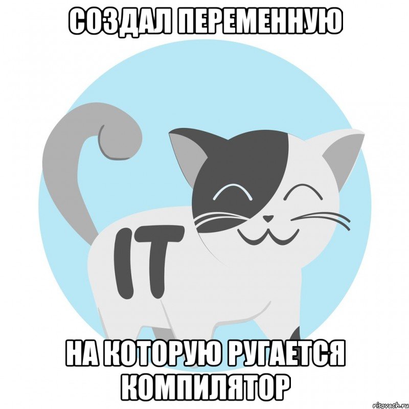 Создал переменную на которую ругается компилятор