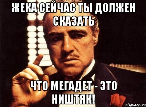 Жека сейчас ты должен сказать что мегадет - это ништяк!, Мем крестный отец