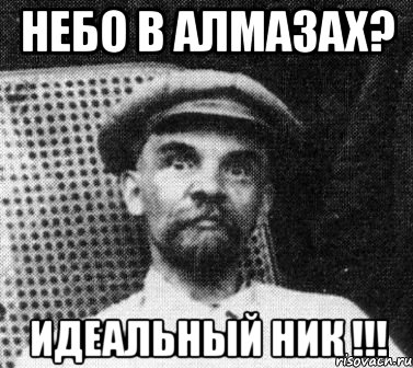 небо в алмазах? идеальный ник !!!, Мем   Ленин удивлен