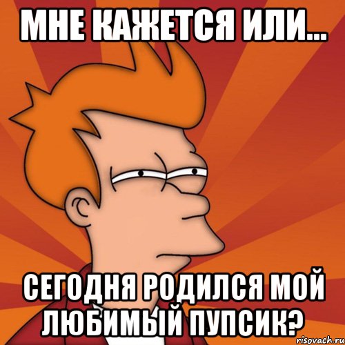 МНЕ КАЖЕТСЯ ИЛИ... СЕГОДНЯ РОДИЛСЯ МОЙ ЛЮБИМЫЙ ПУПСИК?