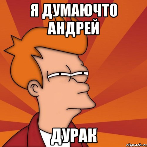 Я думаючто Андрей дурак, Мем Мне кажется или (Фрай Футурама)