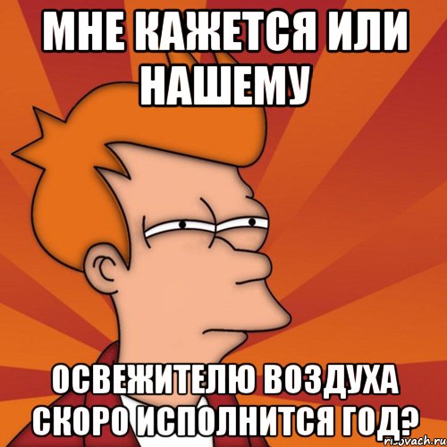 Мне кажется или нашему Освежителю воздуха скоро исполнится год?