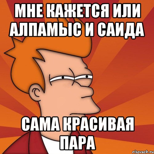 мне кажется или Алпамыс и Саида сама красивая пара, Мем Мне кажется или (Фрай Футурама)