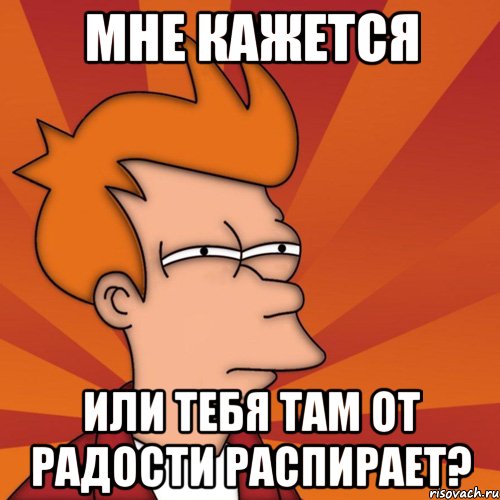 МНЕ КАЖЕТСЯ ИЛИ ТЕБЯ ТАМ ОТ РАДОСТИ РАСПИРАЕТ?, Мем Мне кажется или (Фрай Футурама)