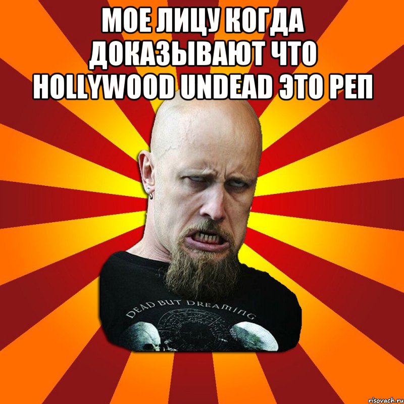 Мое лицу когда доказывают что HoLLywood Undead это реп , Мем Мое лицо когда