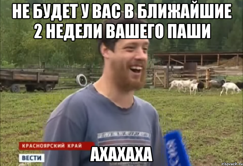 Не будет у вас в ближайшие 2 недели вашего Паши АХАХАХА, Мем  Веселый молочник Джастас Уолкер