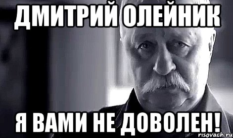 Дмитрий Олейник Я вами не доволен!, Мем Не огорчай Леонида Аркадьевича