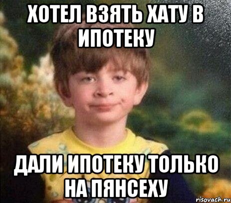 хотел взять хату в ипотеку дали ипотеку только на пянсеху