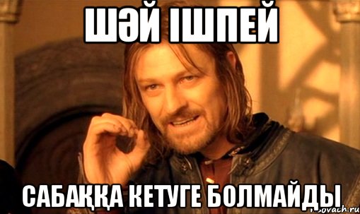 шәй ішпей сабаққа кетуге болмайды, Мем Нельзя просто так взять и (Боромир мем)