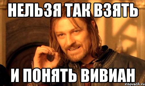 Нельзя так взять и понять Вивиан, Мем Нельзя просто так взять и (Боромир мем)