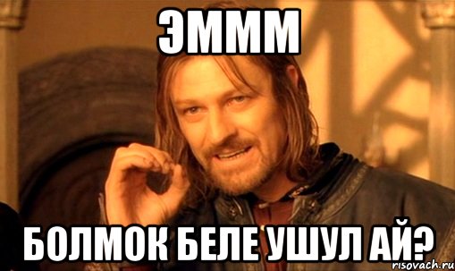 Эммм Болмок беле ушул ай?, Мем Нельзя просто так взять и (Боромир мем)