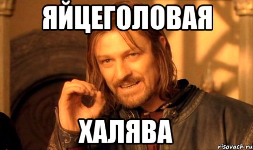 Яйцеголовая Халява, Мем Нельзя просто так взять и (Боромир мем)