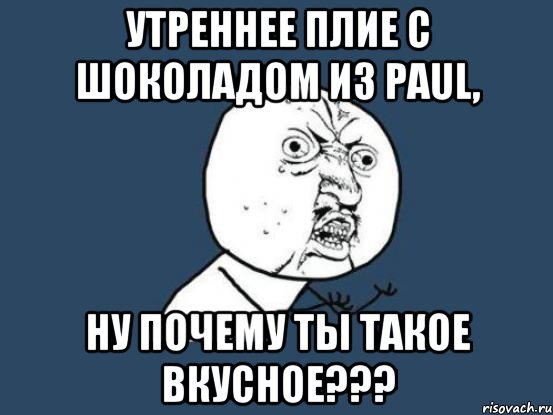 Утреннее плие с шоколадом из PAUL, ну почему ты такое вкусное???, Мем Ну почему