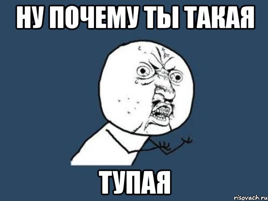 Ну почему ты такая ТУПАЯ, Мем Ну почему