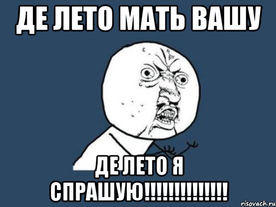 де лето мать вашу де лето я спрашую!!!!!!!!!!!!!!, Мем Ну почему