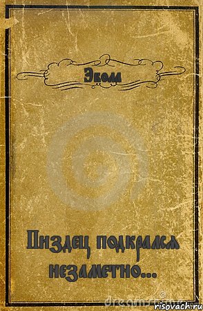 Эбола Пиздец подкрался незаметно..., Комикс обложка книги