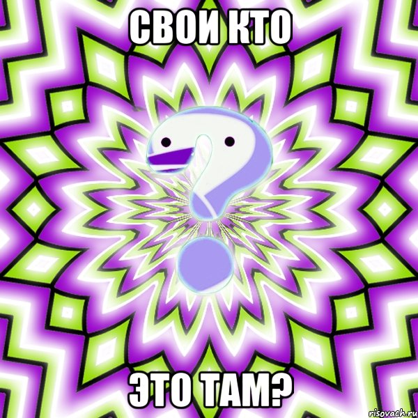 Свои кто Это там?