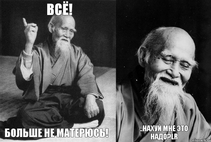 всё! больше не матерюсь!  ..нахуй мне это надо?LR, Комикс Мудрец-монах (4 зоны)