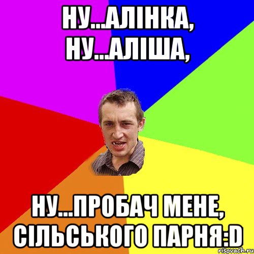 Ну...Алінка, Ну...Аліша, Ну...пробач мене, сільського парня:D, Мем Чоткий паца