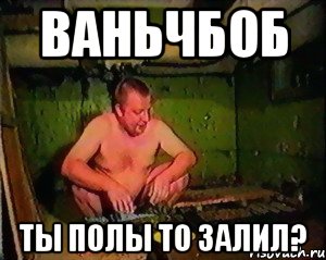 ВАНЬЧБОБ Ты полы то залил?