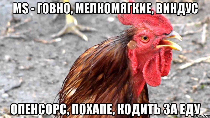 MS - говно, мелкомягкие, виндус опенсорс, похапе, кодить за еду