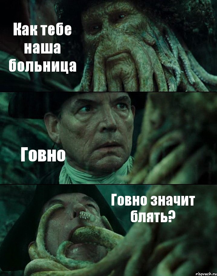 Как тебе наша больница Говно Говно значит блять?, Комикс Пираты Карибского моря