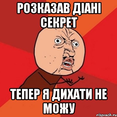 Розказав діані секрет тепер я дихати не можу, Мем Почему