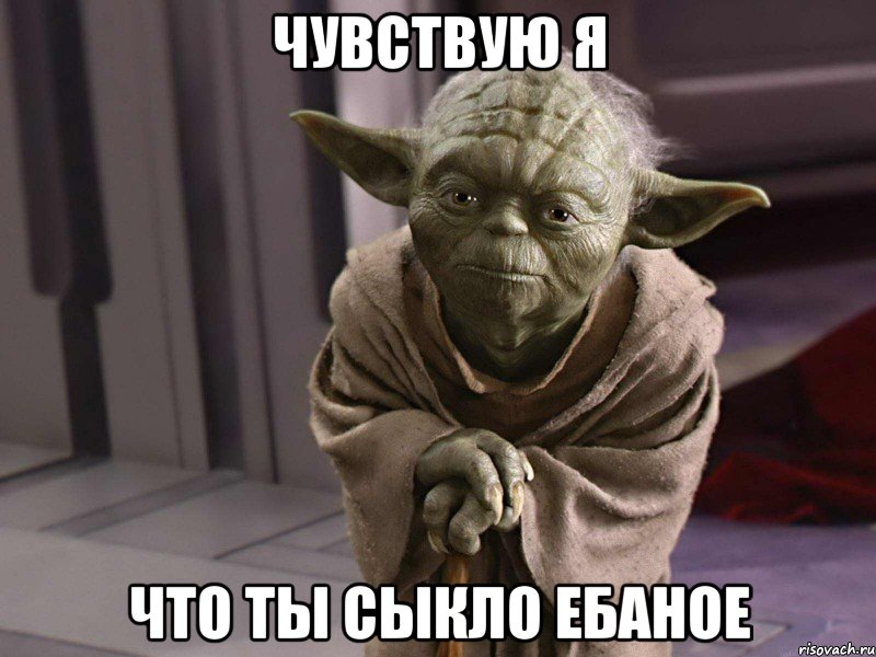 Чувствую я что ты сыкло ебаное
