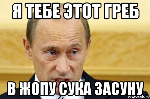 Я тебе этот ГРЕБ В жопу сука засуну, Мем путин