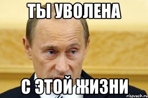 Ты уволена С этой жизни, Мем путин