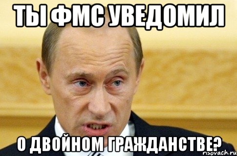 ты фмс уведомил о двойном гражданстве?, Мем путин