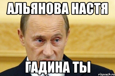 Альянова Настя гадина ты, Мем путин